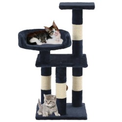    Albero per Gatti con Tiragraffi in Sisal 65 cm Blu