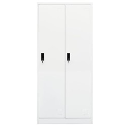 vidaXL Armadio Bianco 80x50x180 cm in Acciaio