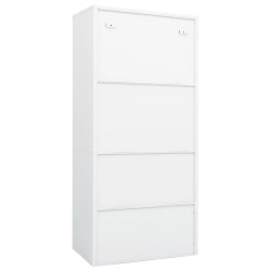 vidaXL Armadio Bianco 80x50x180 cm in Acciaio