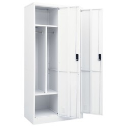 vidaXL Armadio Bianco 80x50x180 cm in Acciaio