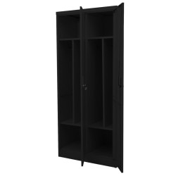 vidaXL Armadio Nero 80x50x180 cm in Acciaio