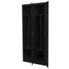 vidaXL Armadio Nero 80x50x180 cm in Acciaio