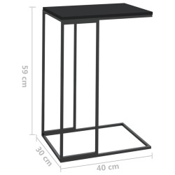 vidaXL Tavolino da Salotto Nero 40x30x59 cm in Legno ingegnerizzato