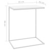 vidaXL Tavolino da Salotto Bianco 55x35x66 cm in Legno ingegnerizzato