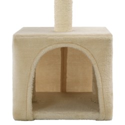 Albero per Gatti con Tiragraffi in Sisal 55 cm Beige