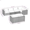    Set Salotto da Giardino con Cuscini 7pz Nero Polyrattan