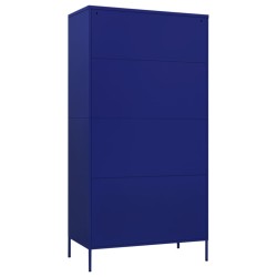 vidaXL Armadio Blu Marino 90x50x180 cm in Acciaio