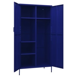 vidaXL Armadio Blu Marino 90x50x180 cm in Acciaio