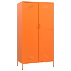 vidaXL Armadio Arancione 90x50x180 cm in Acciaio