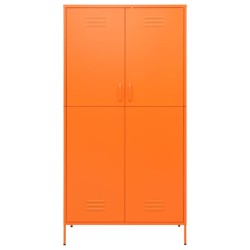 vidaXL Armadio Arancione 90x50x180 cm in Acciaio