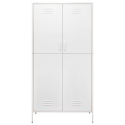 vidaXL Armadio Bianco 90x50x180 cm in Acciaio