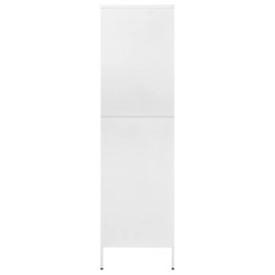 vidaXL Armadio Bianco 90x50x180 cm in Acciaio