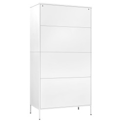 vidaXL Armadio Bianco 90x50x180 cm in Acciaio