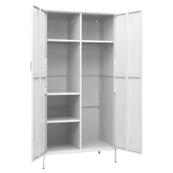 vidaXL Armadio Bianco 90x50x180 cm in Acciaio