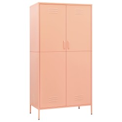 vidaXL Armadio Rosa 90x50x180 cm in Acciaio