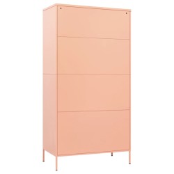 vidaXL Armadio Rosa 90x50x180 cm in Acciaio