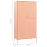 vidaXL Armadio Rosa 90x50x180 cm in Acciaio