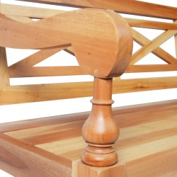 vidaXL Panca Batavia 123 cm in Legno Massello di Mogano Marrone Chiaro