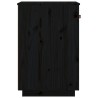    Armadietto da Scrivania Nero 40x50x75 cm Legno Massello Pino