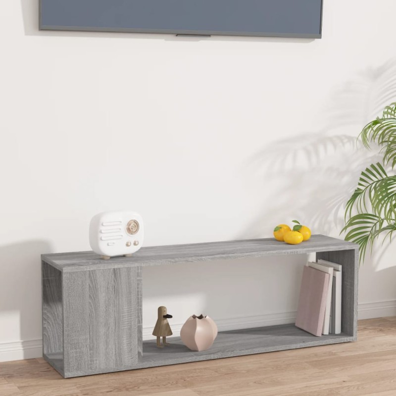    Mobile TV Grigio Sonoma 100x24x32 cm in Legno Ingegnerizzato