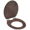 SCHÜTTE Tavoletta WC con Chiusura Ammortizzata DARK WOOD in MDF