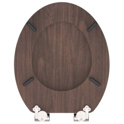 SCHÜTTE Tavoletta WC con Chiusura Ammortizzata DARK WOOD in MDF