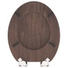 SCHÜTTE Tavoletta WC con Chiusura Ammortizzata DARK WOOD in MDF