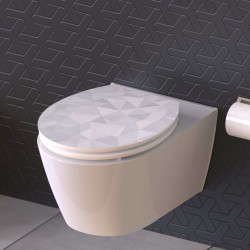 SCHÜTTE Tavoletta WC Lucida con Chiusura Ammortizzata DIAMOND in MDF