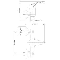 SCHÜTTE Miscelatore per Doccia MAGNA Cromato