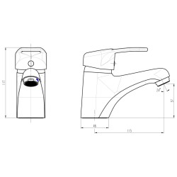 SCHÜTTE Miscelatore per Lavabo BATONI Cromato