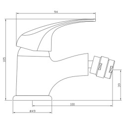 SCHÜTTE Miscelatore per Bidet ATHOS PLUS Cromato