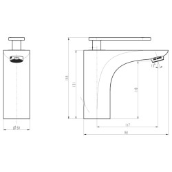 SCHÜTTE Miscelatore per Lavabo ORCA Cromato