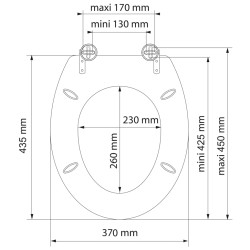 SCHÜTTE Tavoletta WC BALANCE in MDF