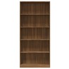    Libreria 5 Ripiani Rovere Marrone 80x24x175cm Legno ingegnerizzato