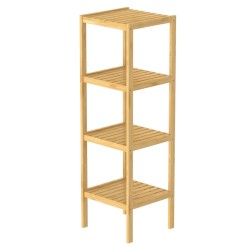 EISL Scaffale da Bagno con 4 Scomparti Bambù 34x33x110 cm