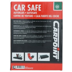 Carpoint Cassetta di Sicurezza in Acciaio per Auto 22,5x16x7,5cm Nera