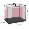 FLAMINGO Gabbia in Metallo Porta Scorrevole Nyo M 77x47x53,5 cm Nero