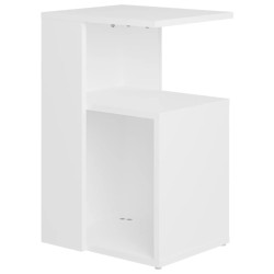 vidaXL Tavolino da Salotto Bianco 36x30x56 cm in Legno ingegnerizzato