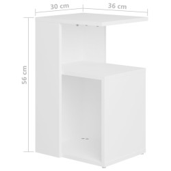 vidaXL Tavolino da Salotto Bianco 36x30x56 cm in Legno ingegnerizzato