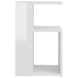 vidaXL Tavolino Bianco Lucido 36x30x56 cm in Truciolato