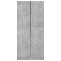 vidaXL Armadio Grigio Calcestruzzo 82,5x51,5x180 cm in Truciolato