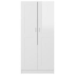 vidaXL Armadio Bianco Lucido 82,5x51,5x180 cm in Truciolato