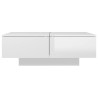 vidaXL Tavolino da Salotto Bianco Lucido 90x60x31 cm in Truciolato