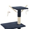    Albero per Gatti con Tiragraffi in Sisal 138 cm Blu Scuro