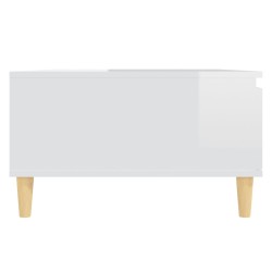 vidaXL Tavolino da Salotto Bianco Lucido 90x60x35 cm in Truciolato