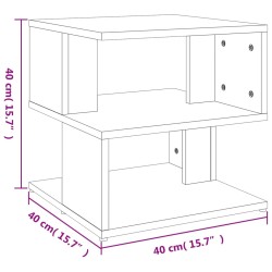 vidaXL Tavolino Grigio Cemento 40x40x40 cm in Truciolato