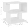 vidaXL Tavolino Bianco 40x40x40 cm in Legno ingegnerizzato