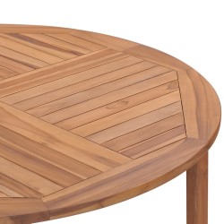    Tavolo da Pranzo da Giardino Ø110x75 cm Legno Massello di Teak