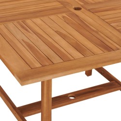    Tavolo Pranzo da Giardino Ø110x110x75 cm Legno Massello di Teak