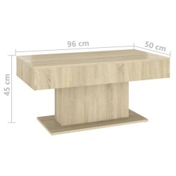 vidaXL Tavolino da Salotto Rovere Sonoma 96x50x45 cm in Truciolato